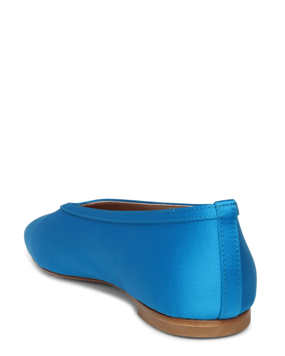 Satin Dafne Plat en Turquoise
