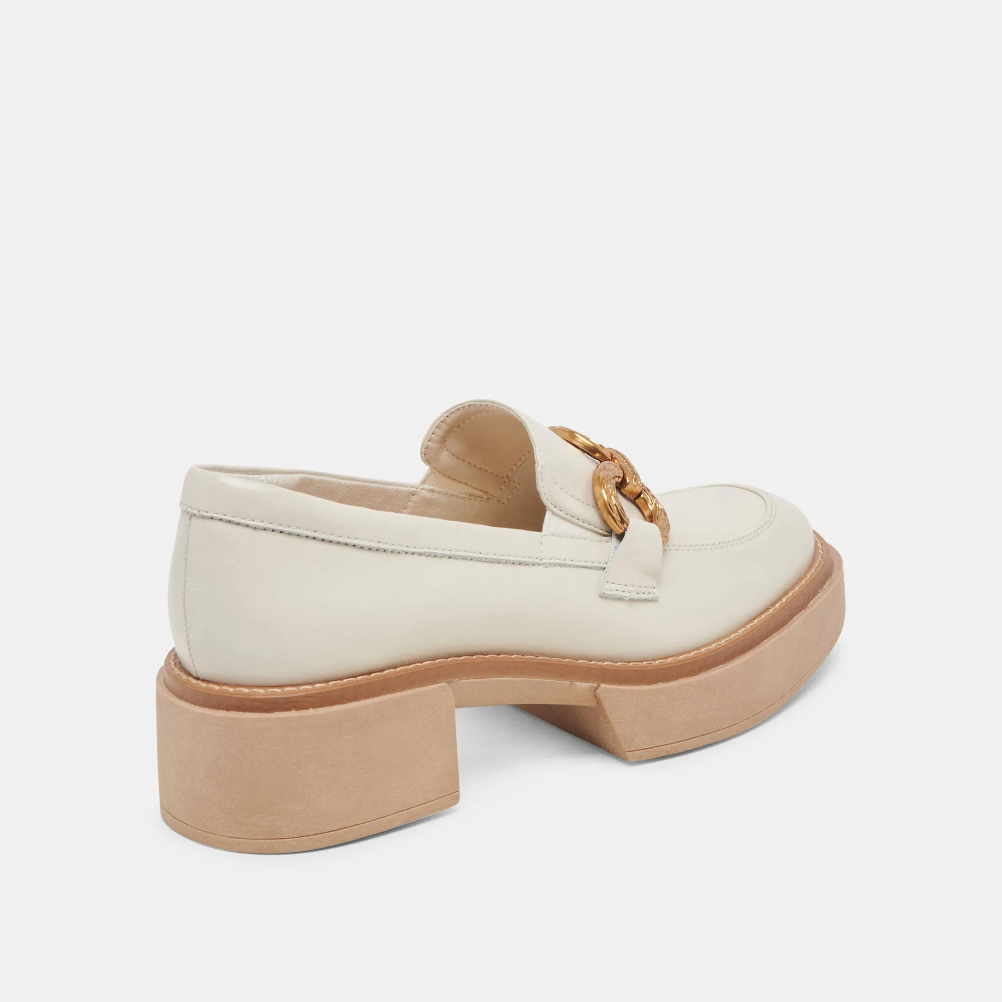 MOCASSINS SHEENA IVOIRE PATINÉS À EFFET FROISSÉ