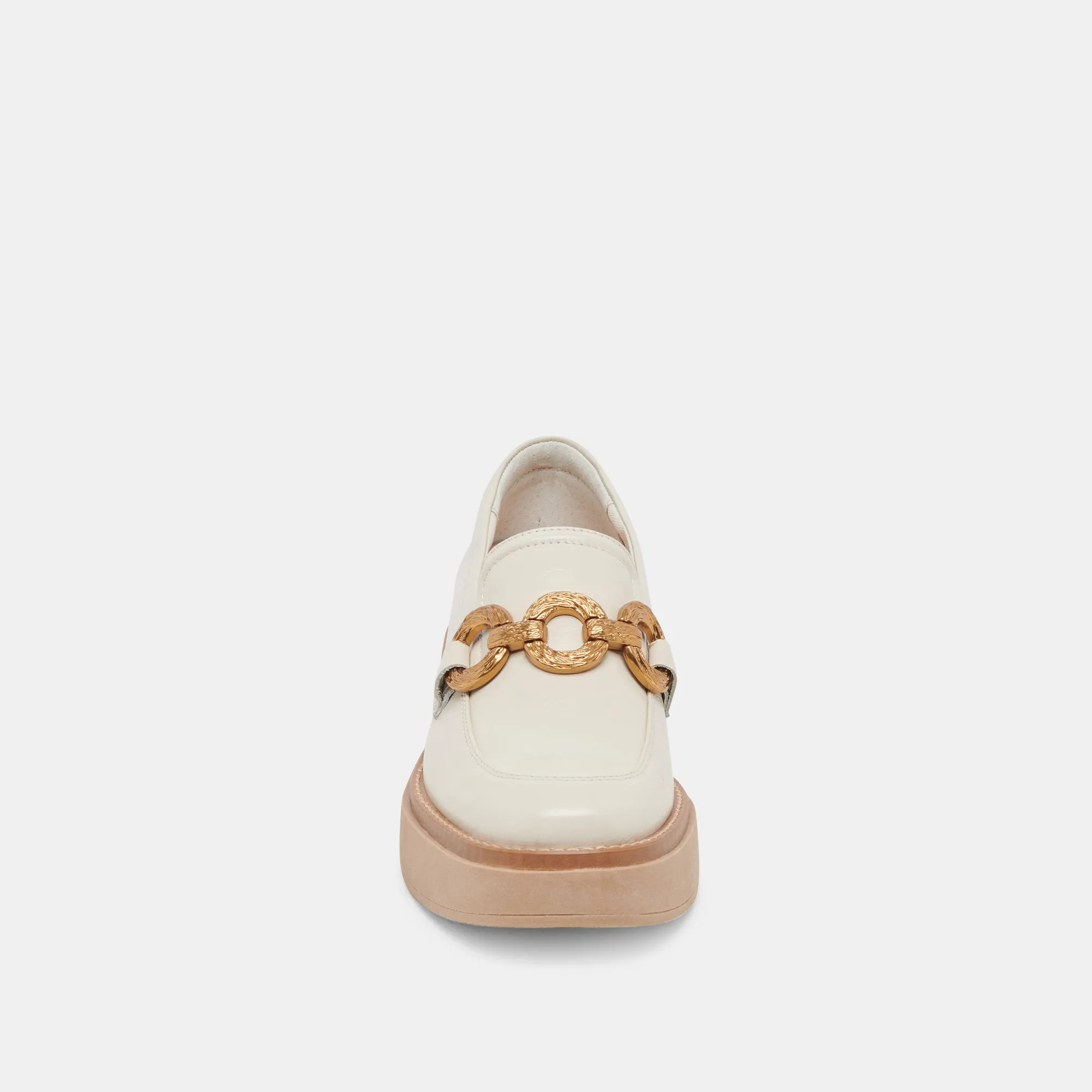 MOCASSINS SHEENA IVOIRE PATINÉS À EFFET FROISSÉ