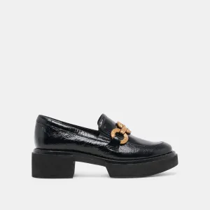 MOCASSINS SHEENA MIDNIGHT CRINKLE PATENT