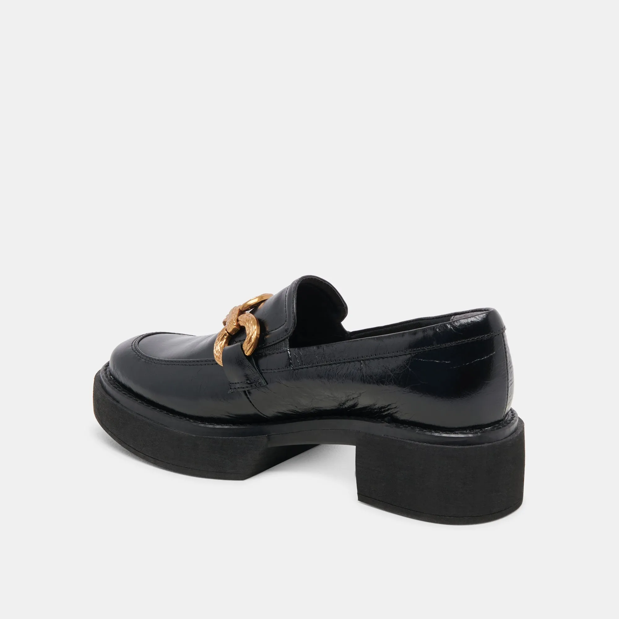 MOCASSINS SHEENA MIDNIGHT CRINKLE PATENT