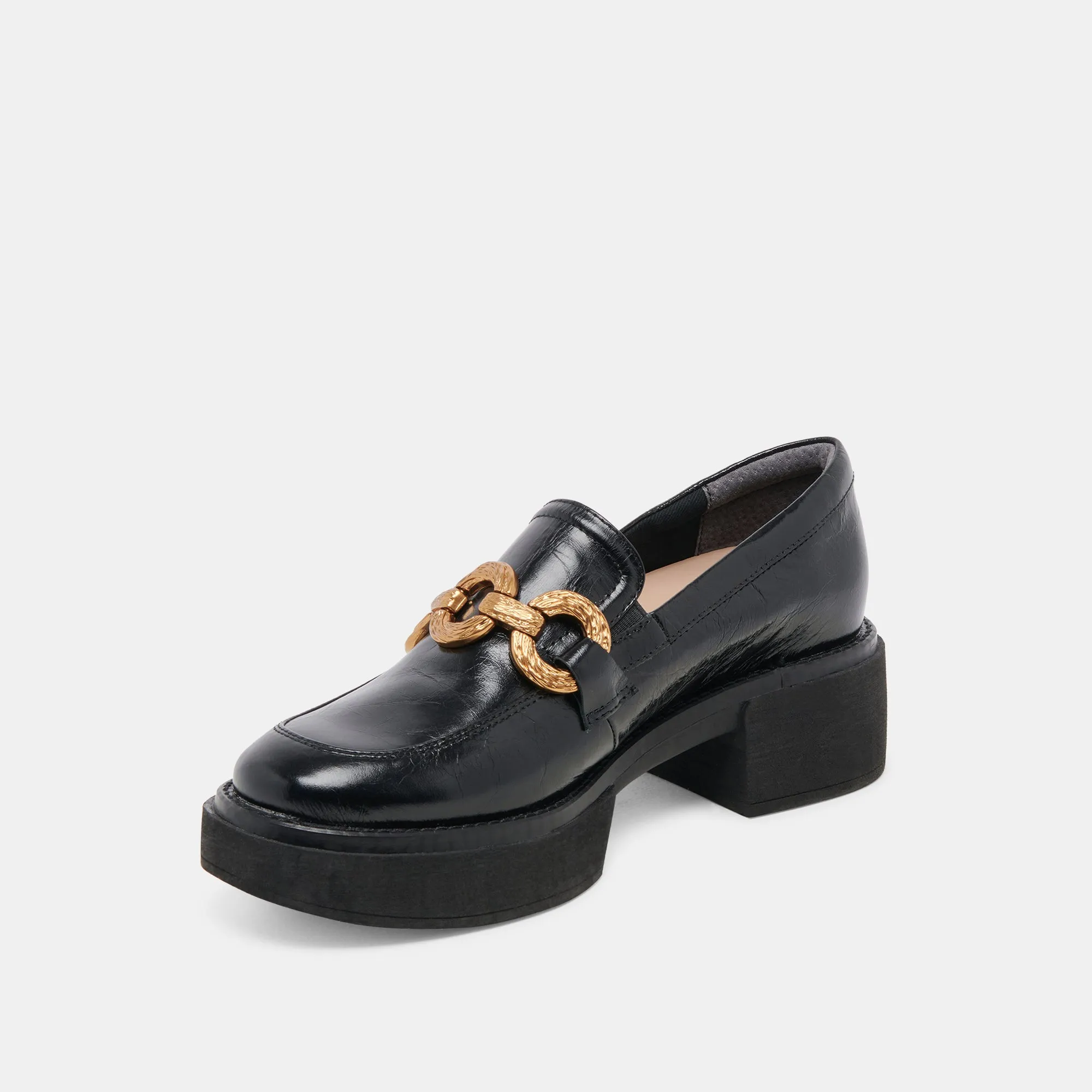 MOCASSINS SHEENA MIDNIGHT CRINKLE PATENT