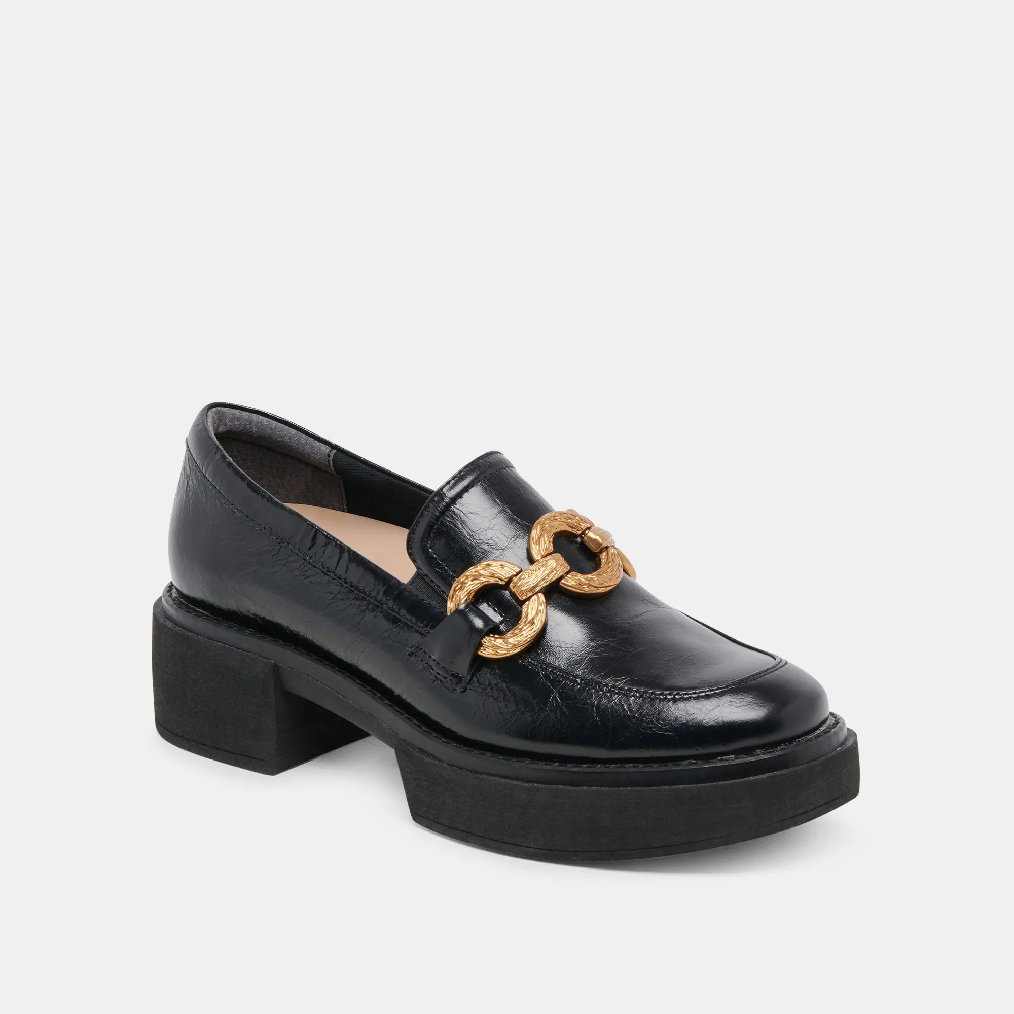 MOCASSINS SHEENA MIDNIGHT CRINKLE PATENT