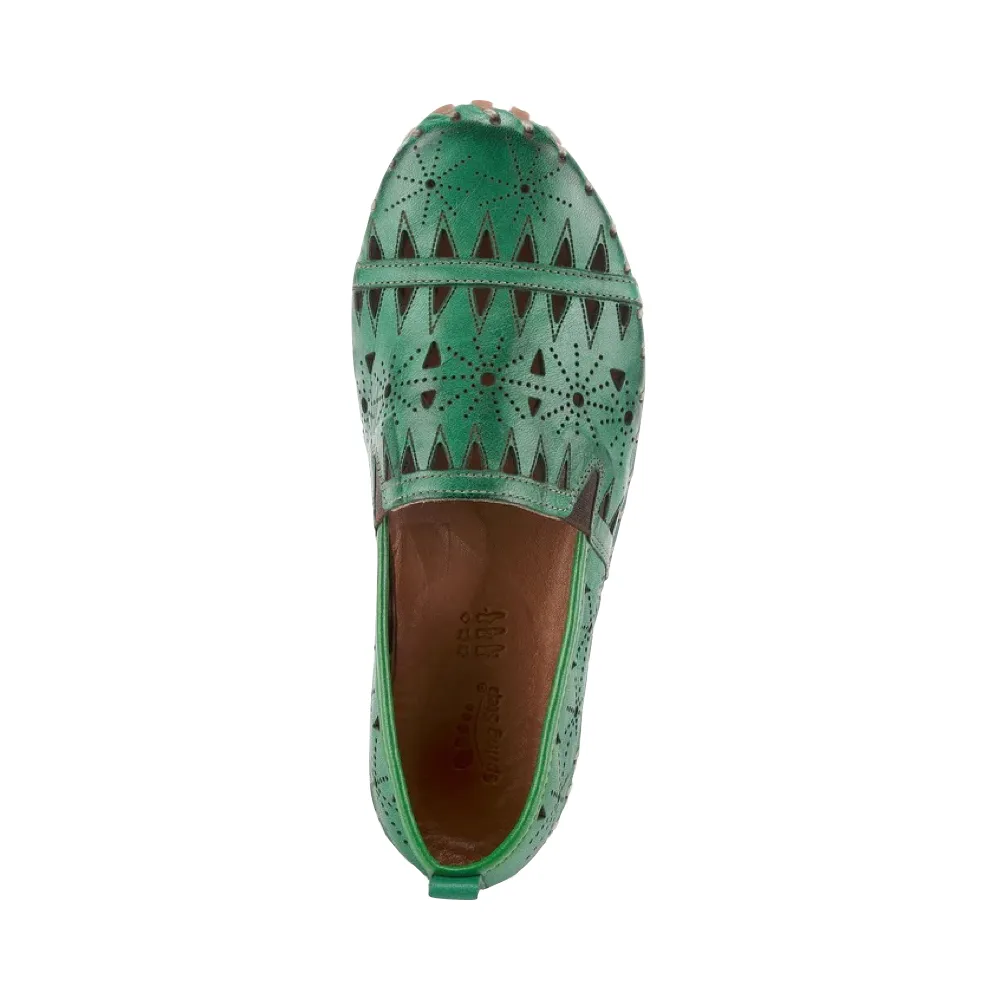 Spring Step Femmes Fusaro Mule Plate en Vert