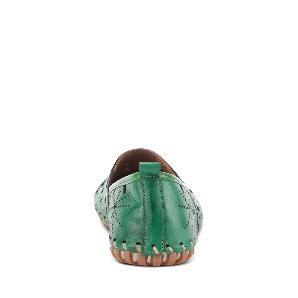 Spring Step Femmes Fusaro Mule Plate en Vert