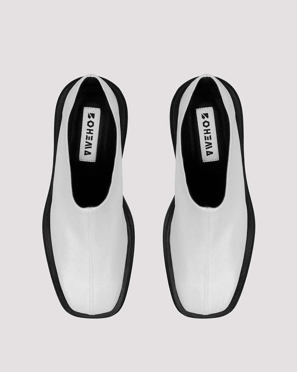 Mules en simili cuir de raisin Vegea carrées | Blanc
