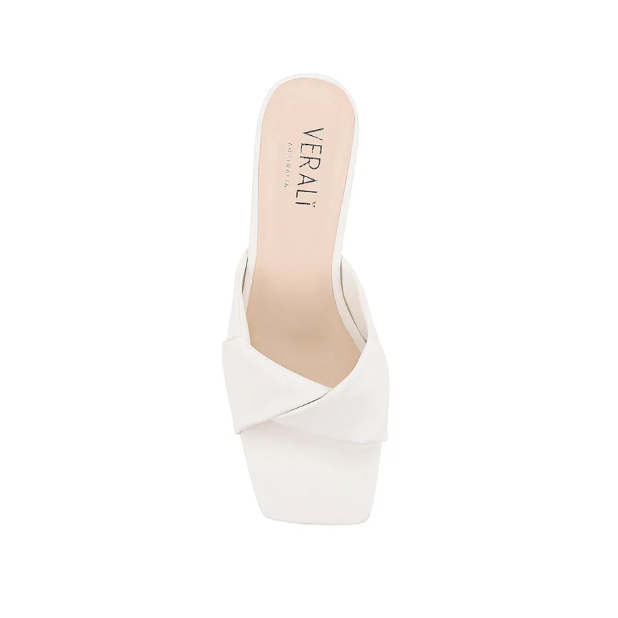 Mules Stella à bloc talon - Craie lisse