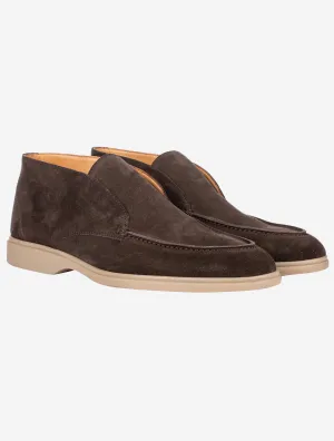 Bottes Suède à la Cheville Marron Foncé