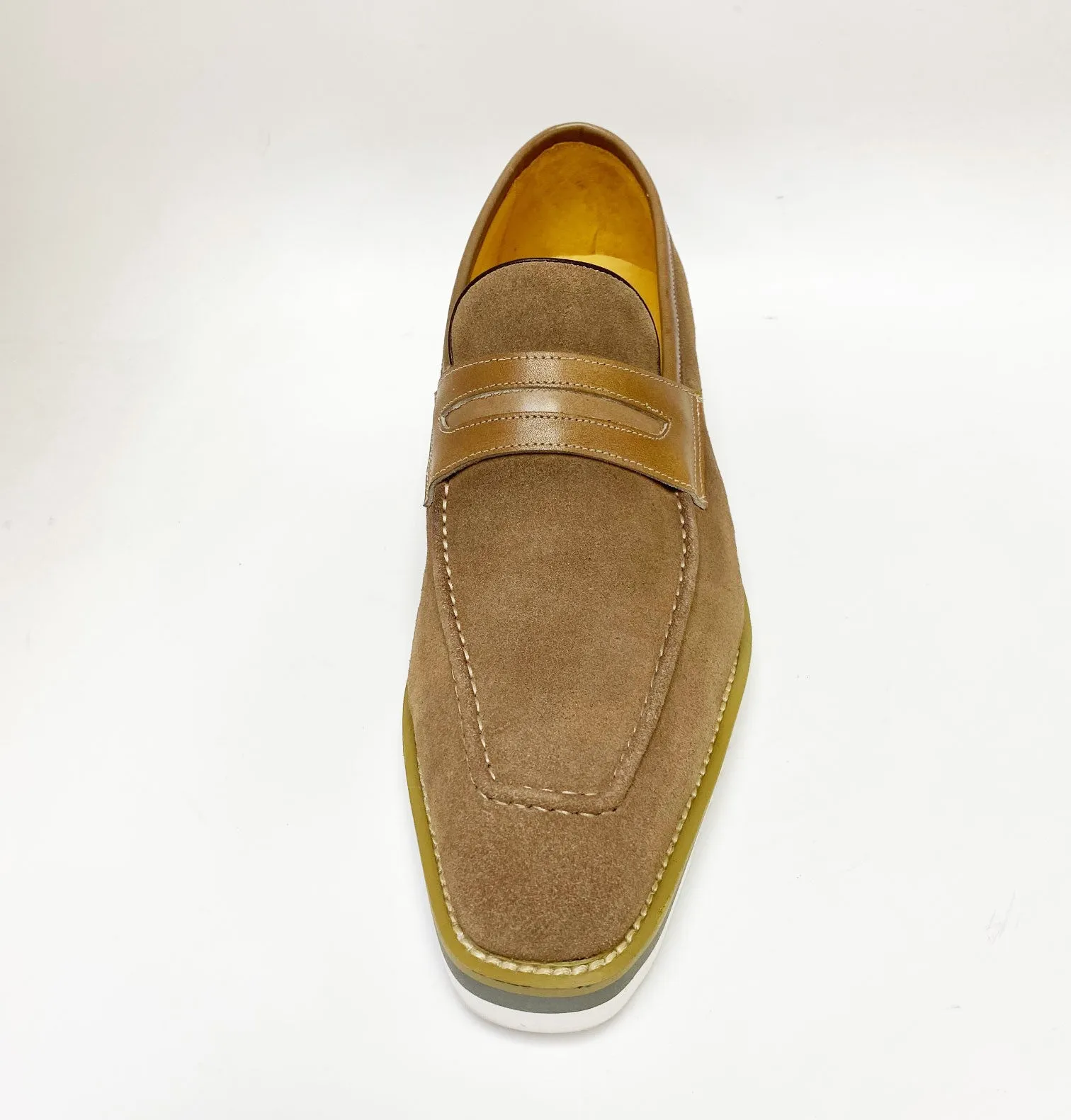 Mocassin Penny à Enfilage Suède Mocha