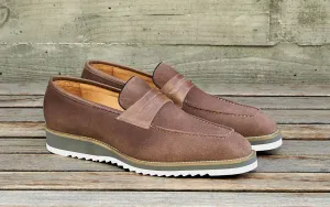 Mocassin Penny à Enfilage Suède Mocha
