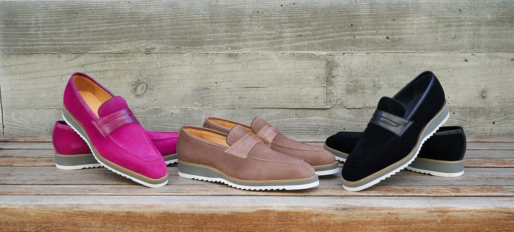 Mocassin Penny à Enfilage Suède Mocha
