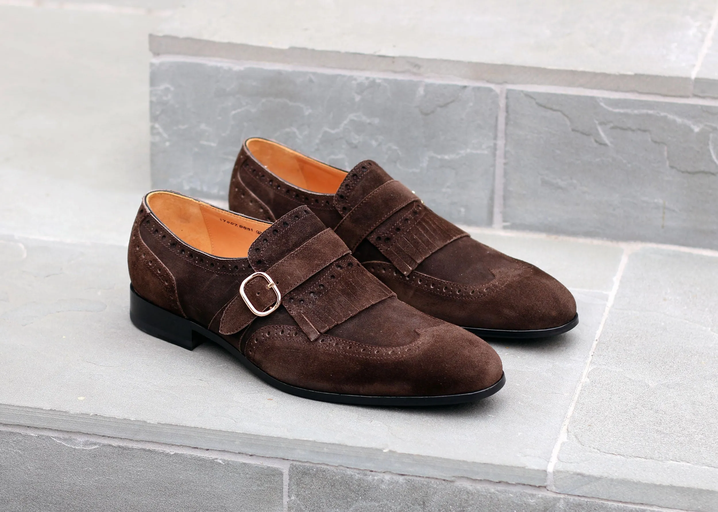 Chaussure en Suède Souple à Enfiler Marron