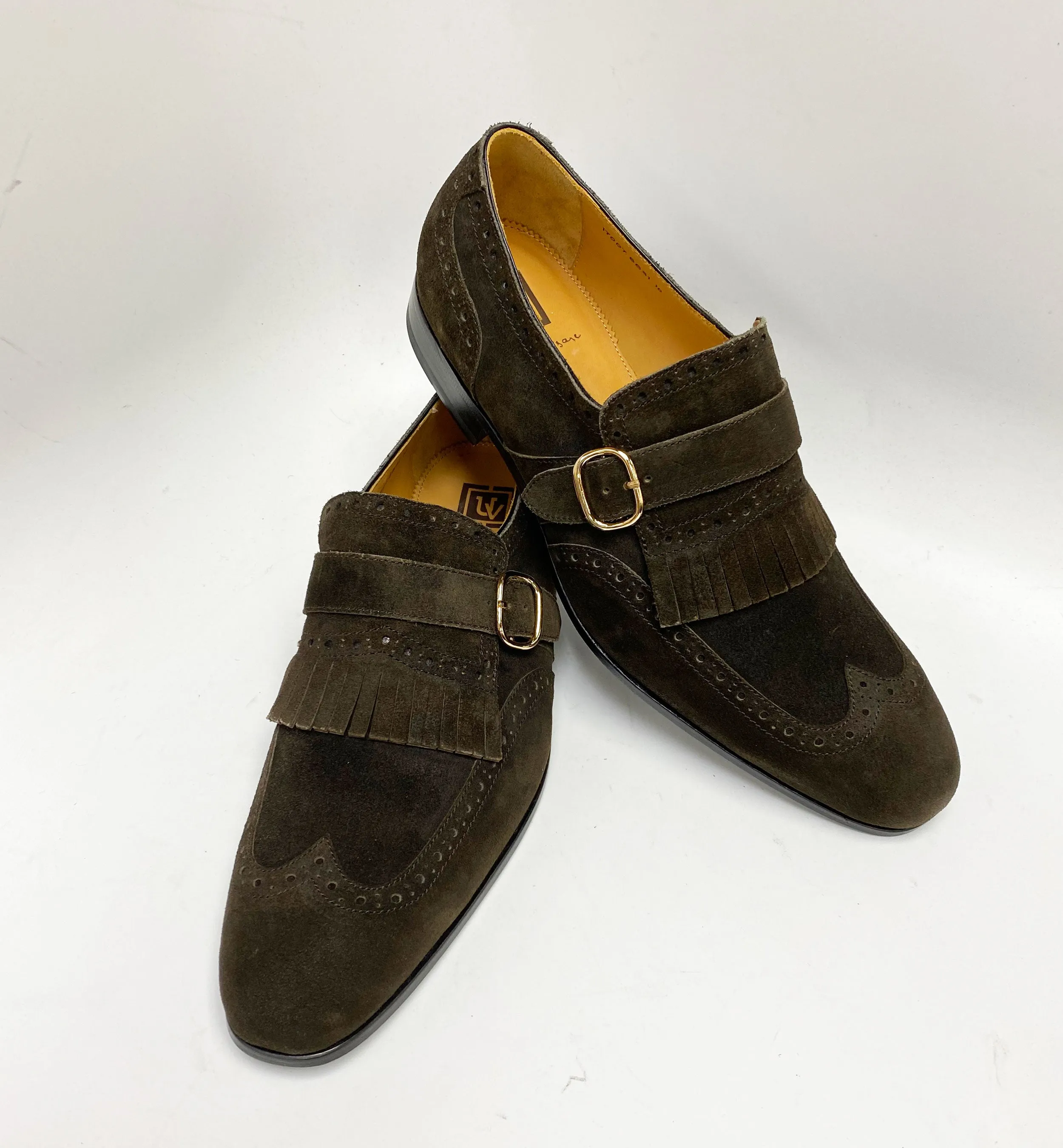 Chaussure en Suède Souple à Enfiler Marron