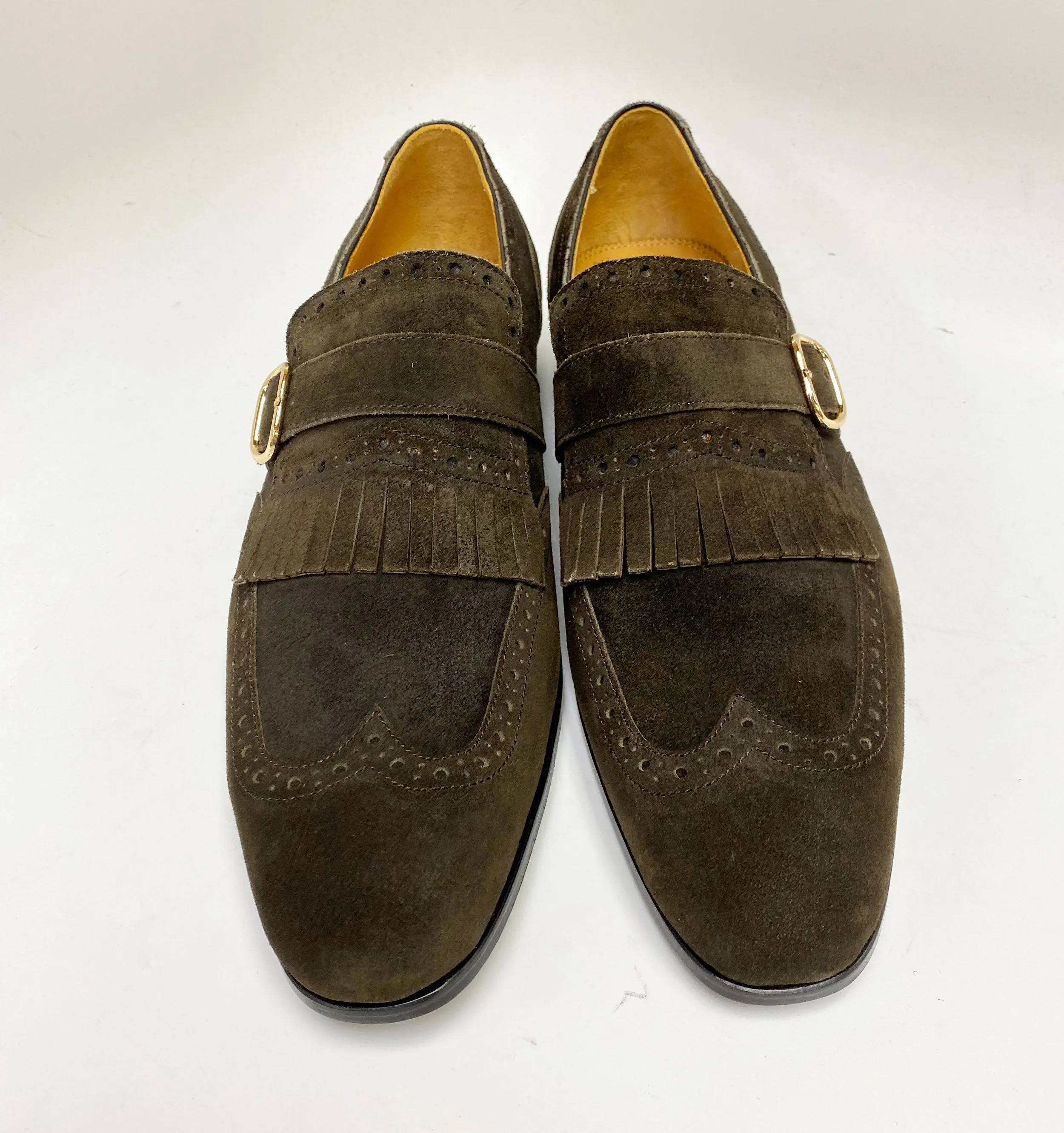 Chaussure en Suède Souple à Enfiler Marron