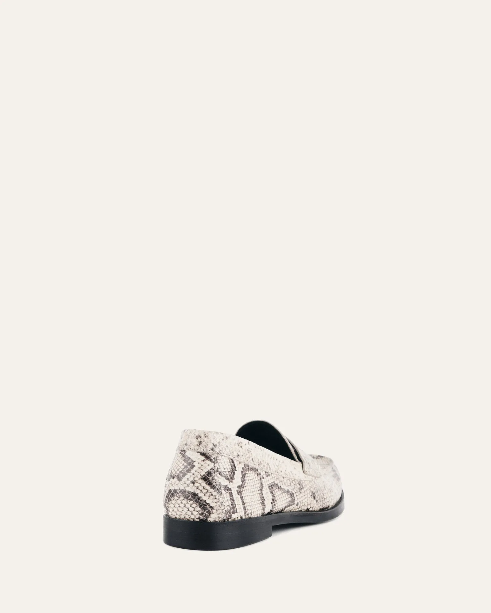 MOCASSINS TAIT EN CUIR IMPRIMÉ SERPENT NATUREL