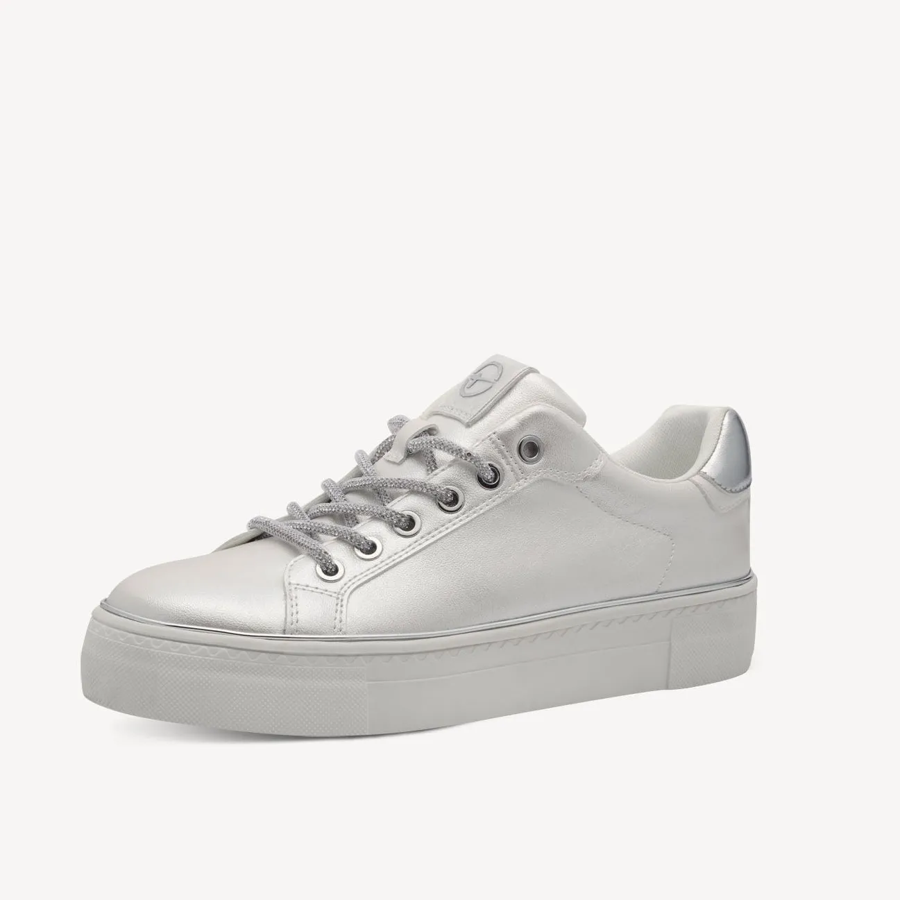 Tamaris White Pearl Trainer à Enfiler
