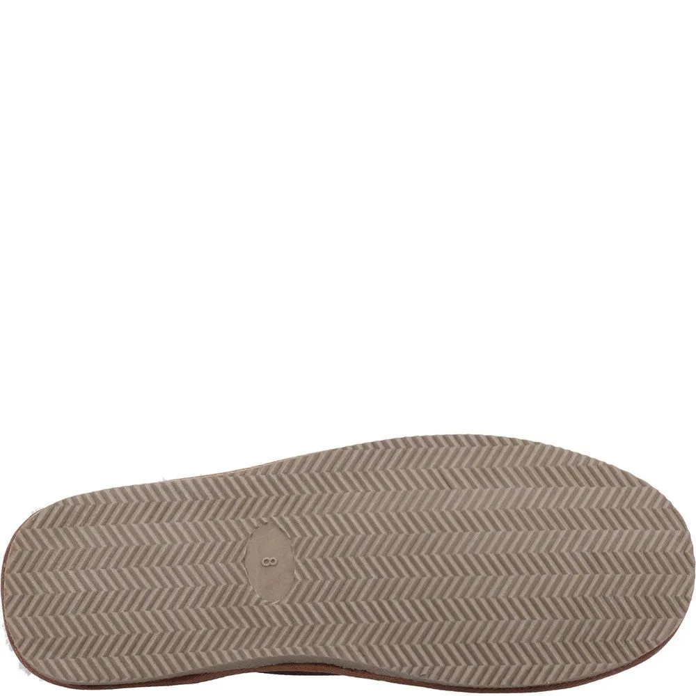 Pantoufles en cuir Tan Coady