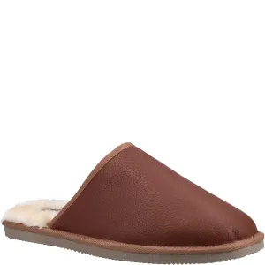 Pantoufles en cuir Tan Coady