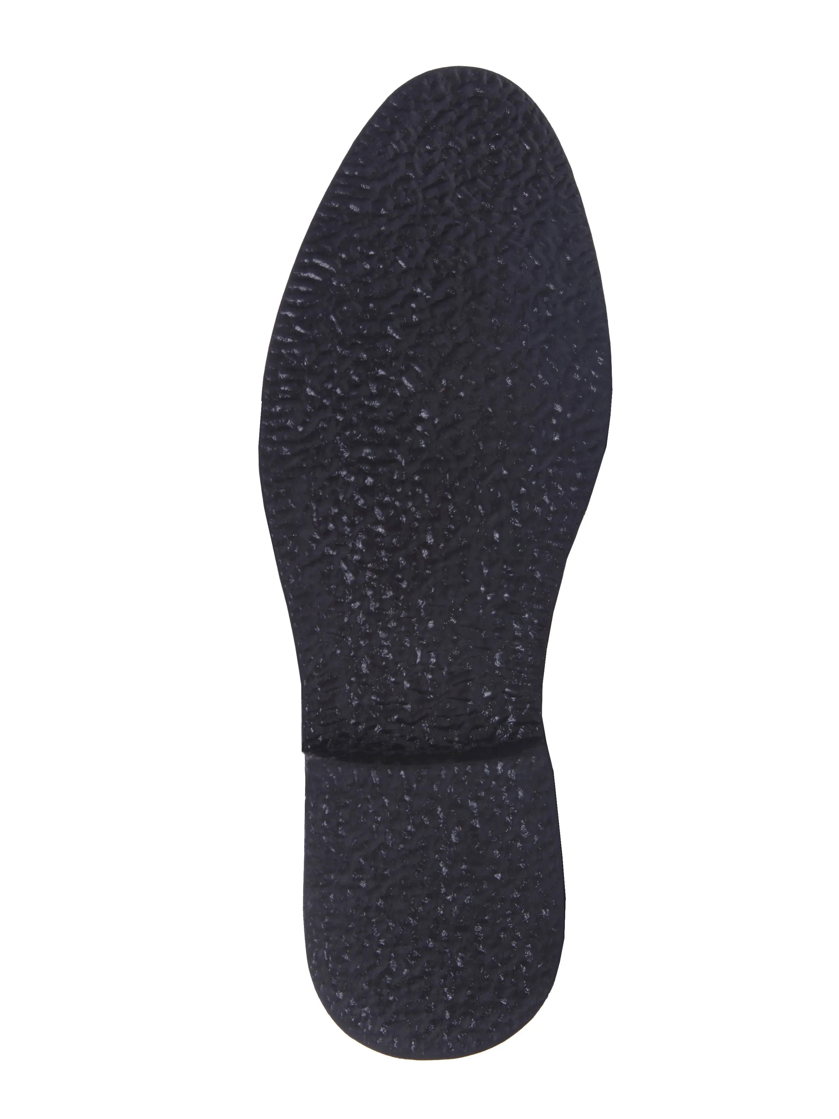 Mocassin à gland - Cuir grainé noir (semelle crêpe)