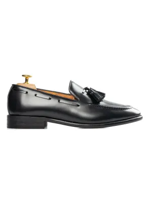 Mocassin à gland - Cuir verni noir