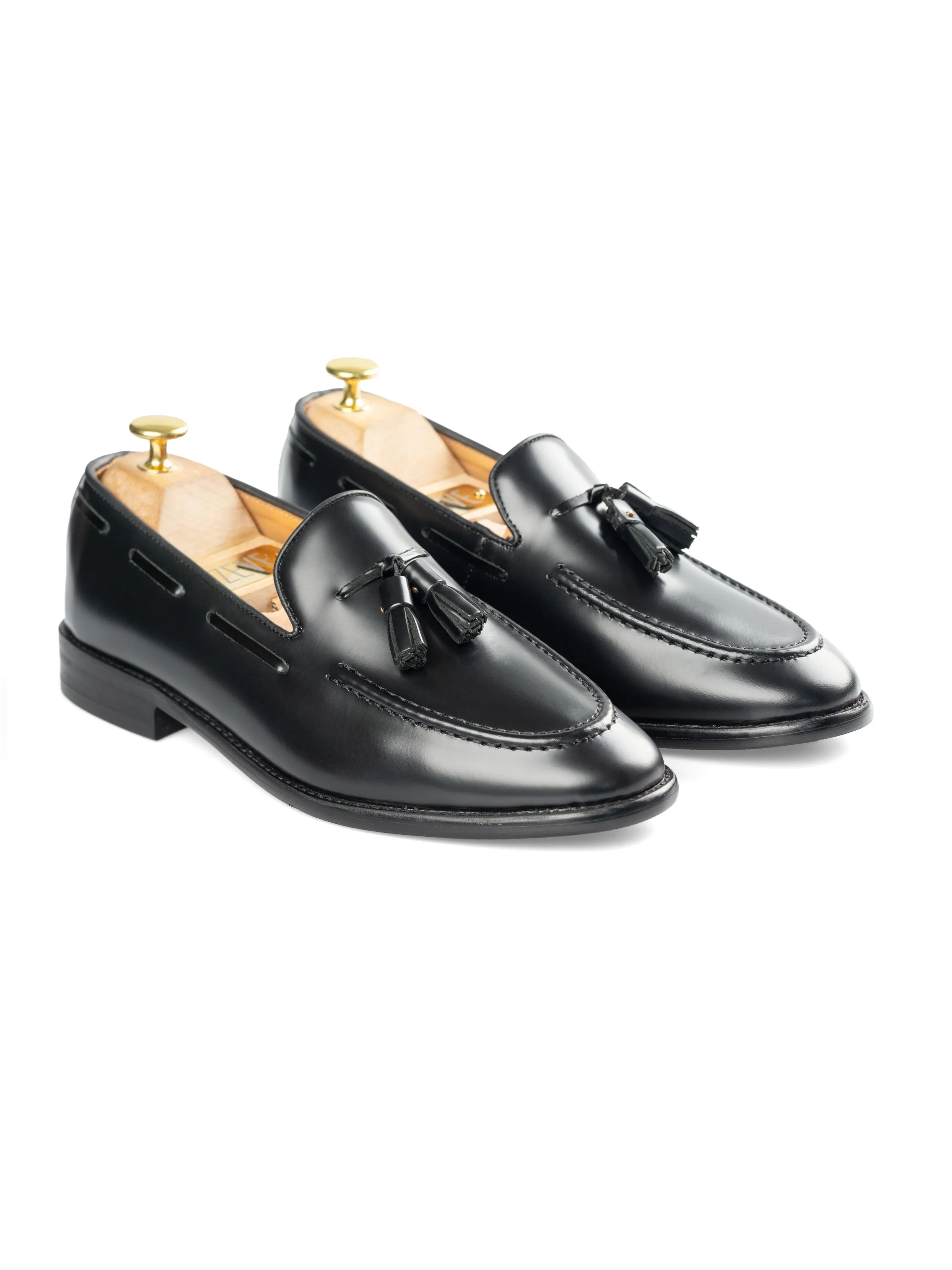Mocassin à gland - Cuir verni noir