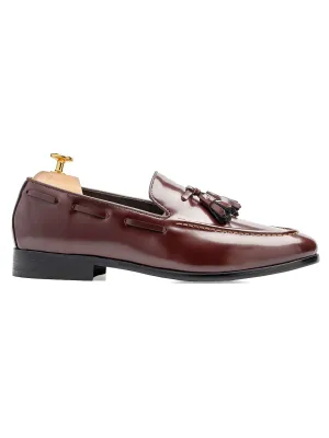 Mocassin à gland - Cuir brun verni