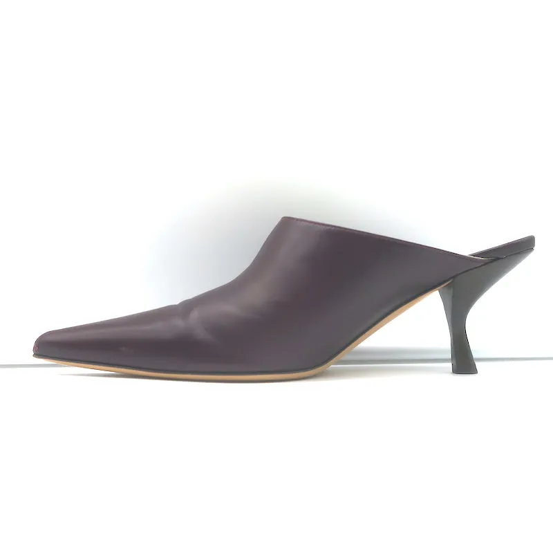 Les Mules Bourgeoisie The Row en Cuir Bordeau Pointure 37.5 à Bout Pointu et Talons