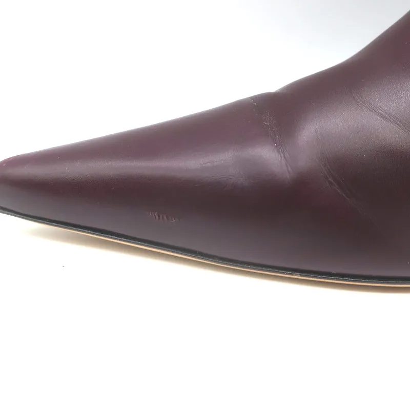 Les Mules Bourgeoisie The Row en Cuir Bordeau Pointure 37.5 à Bout Pointu et Talons