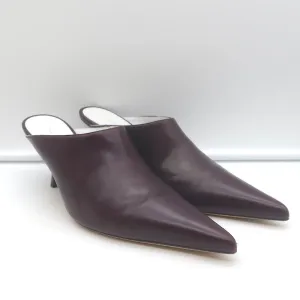 Les Mules Bourgeoisie The Row en Cuir Bordeau Pointure 37.5 à Bout Pointu et Talons