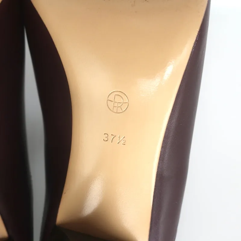 Les Mules Bourgeoisie The Row en Cuir Bordeau Pointure 37.5 à Bout Pointu et Talons