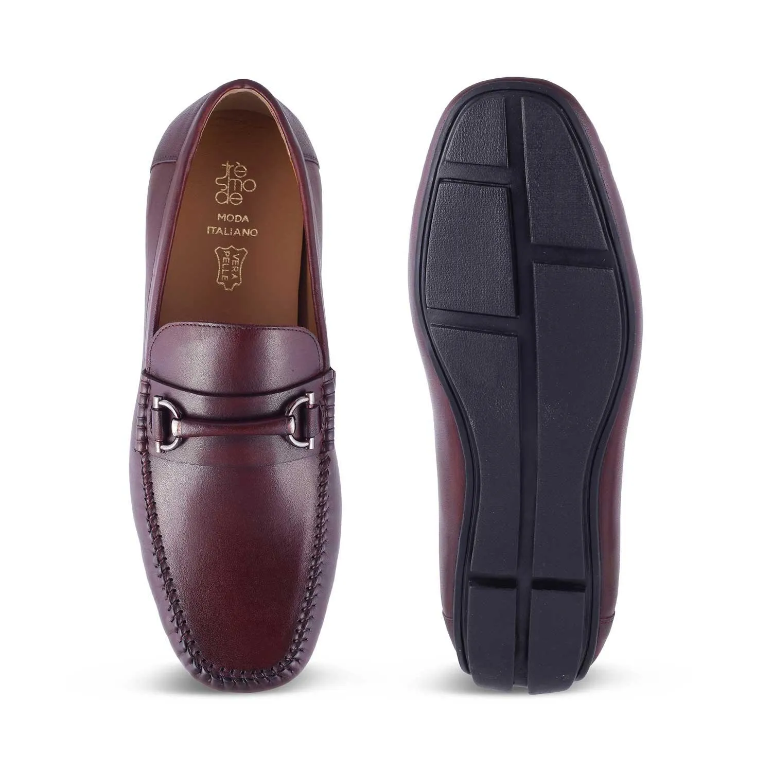 Les mocassins de conduite en cuir pour hommes Salvo Wine Tresmode