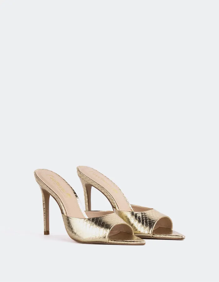 Thelma Gold Snake Cuir