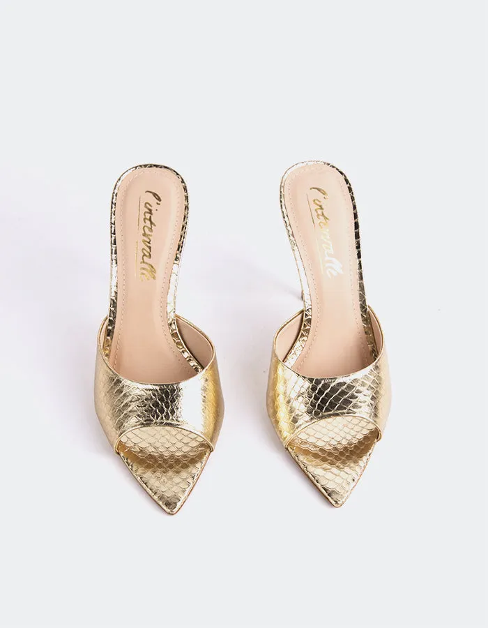 Thelma Gold Snake Cuir