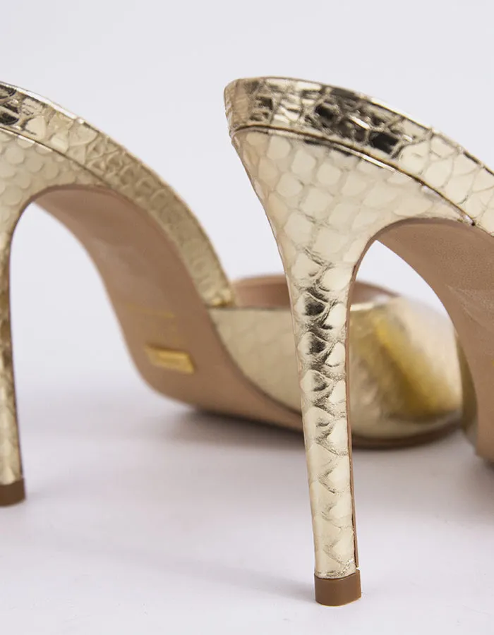 Thelma Gold Snake Cuir