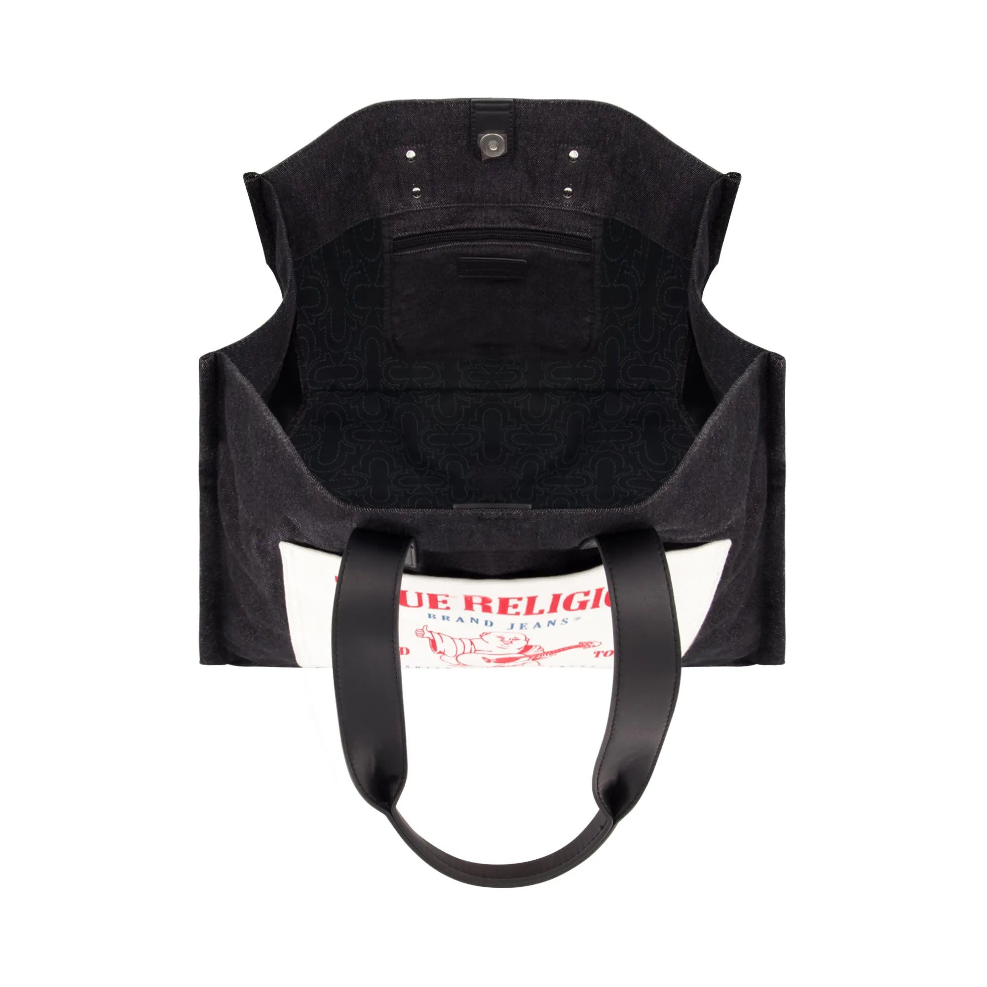 True Religion Grand Tote en Denim Noir Lavé chaussures ecco