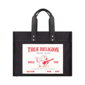 True Religion Grand Tote en Denim Noir Lavé chaussures ecco