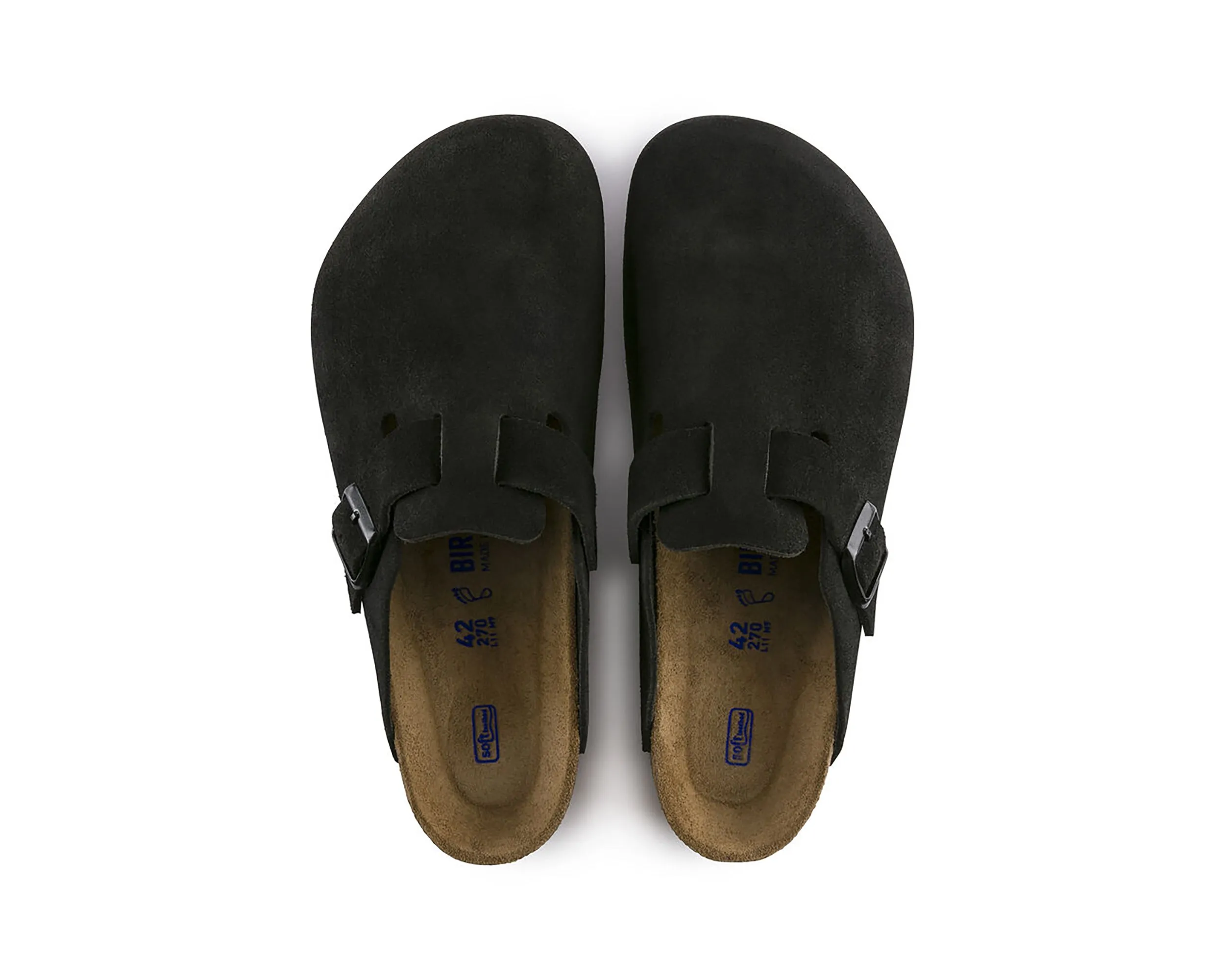 Boston Soft Footbed en daim cuir unisexe (largeur large)