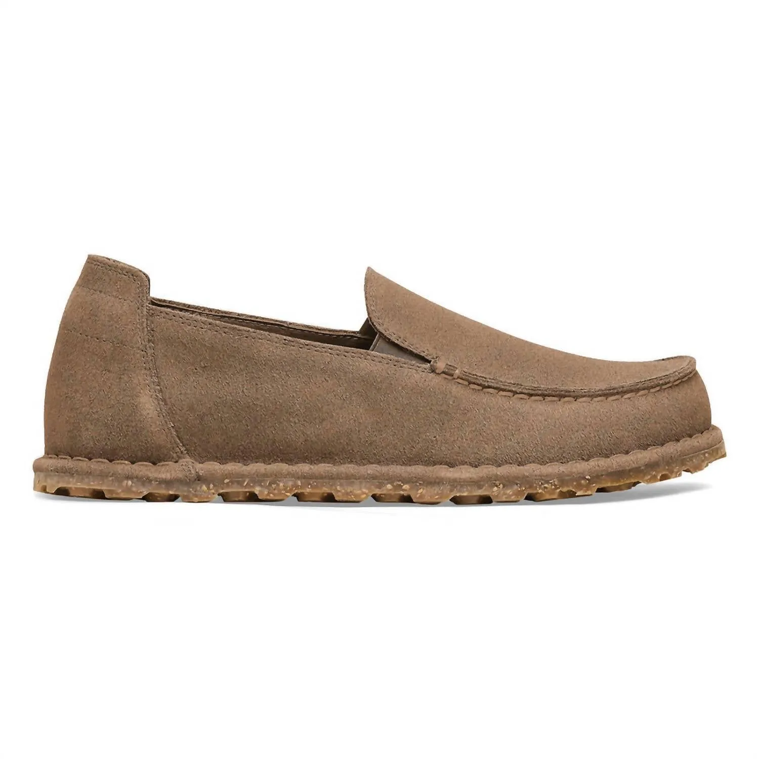Mocassins Unisexe Utti en Suède et Cuir - Coupe Étroite en Gris Taupe
