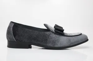 Mocassin formel en velours anthracite