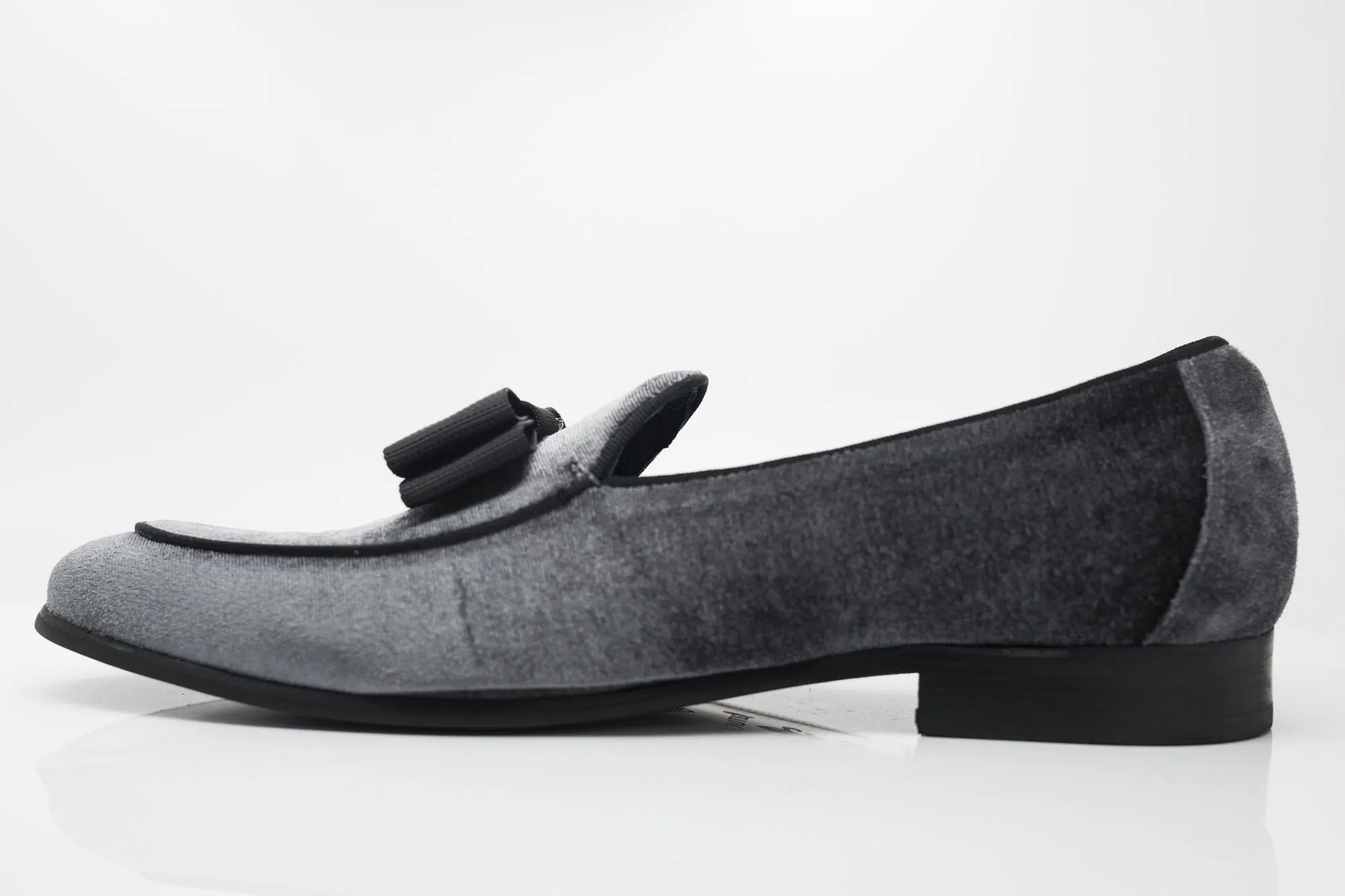 Mocassin formel en velours anthracite