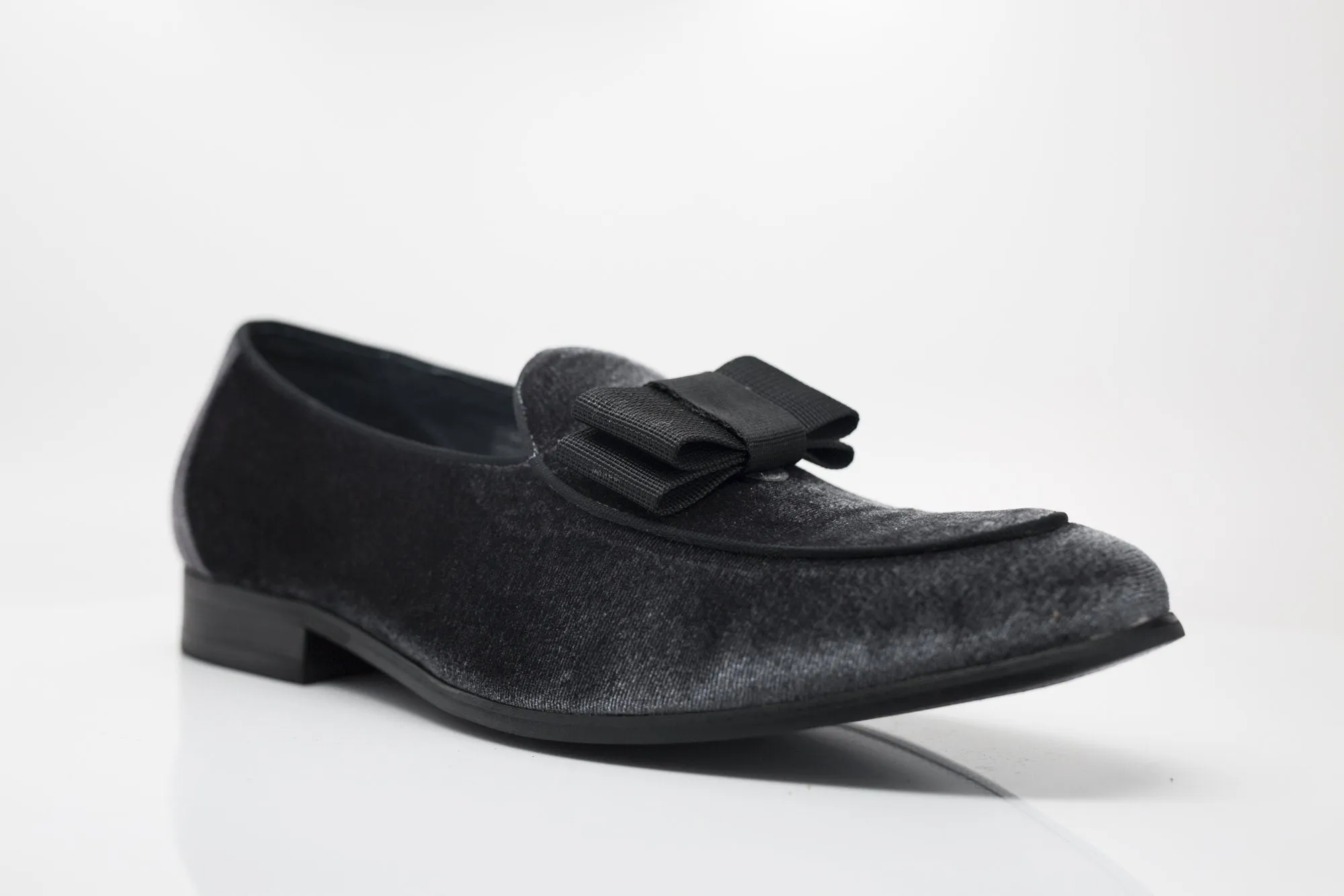 Mocassin formel en velours anthracite