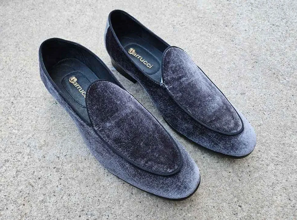 Mocassin formel en velours gris