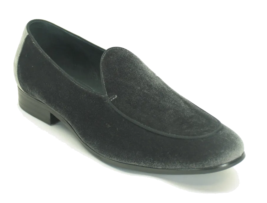 Mocassin formel en velours gris