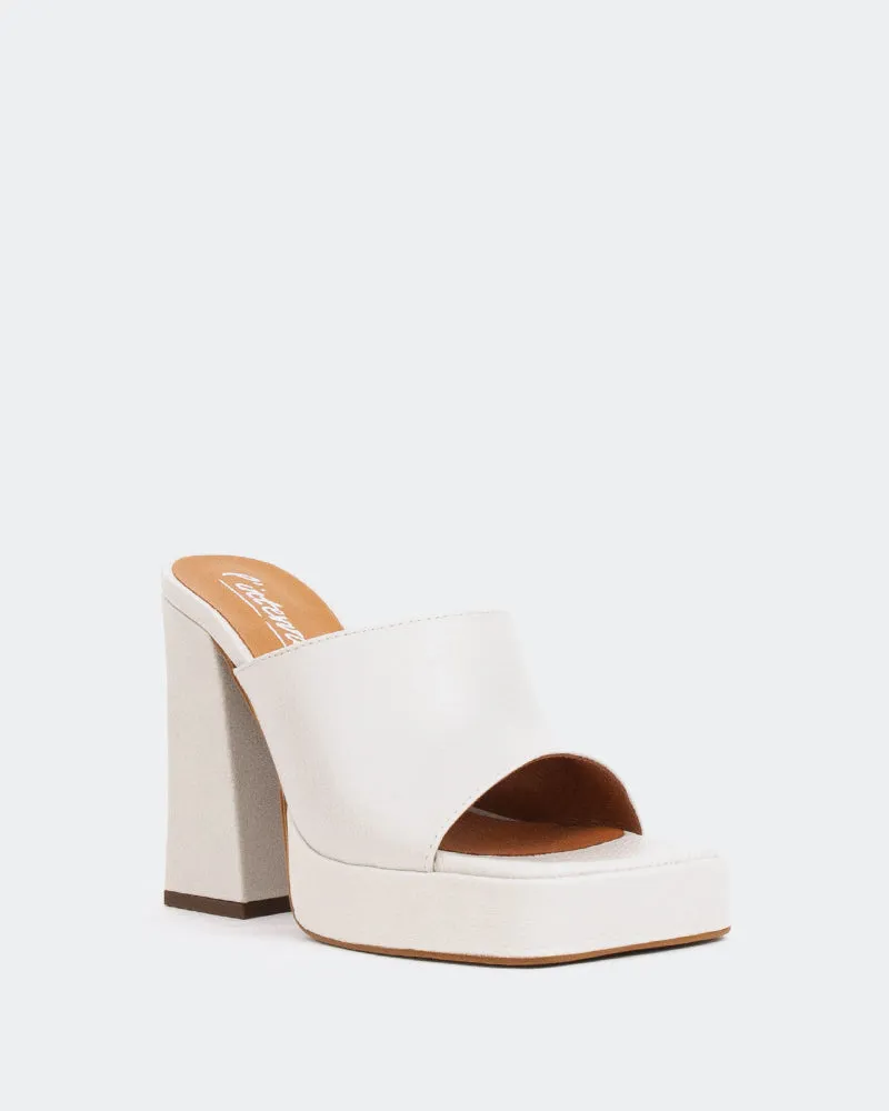 Vendome Cuir Blanc Cassé