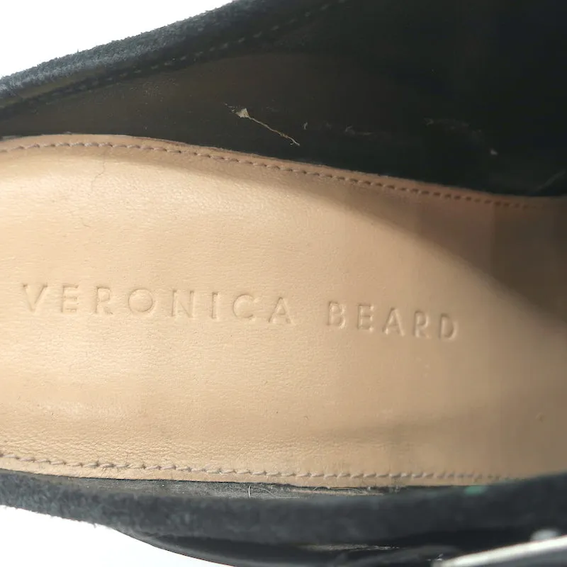 Veronica Beard Dacey Clogs en daim noir taille 6, mules à plateforme
