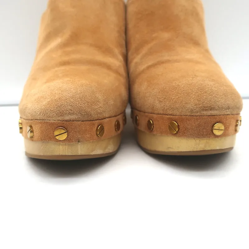 Veronica Beard Grita Sabots Suède Beige Taille 6 Mules à Plateforme