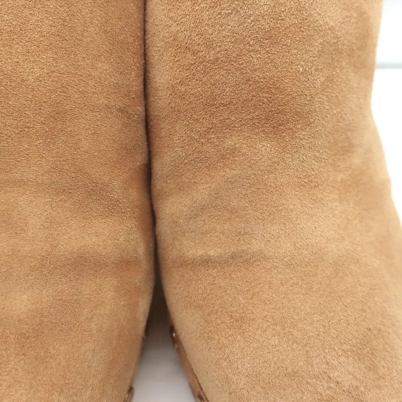 Veronica Beard Grita Sabots Suède Beige Taille 6 Mules à Plateforme