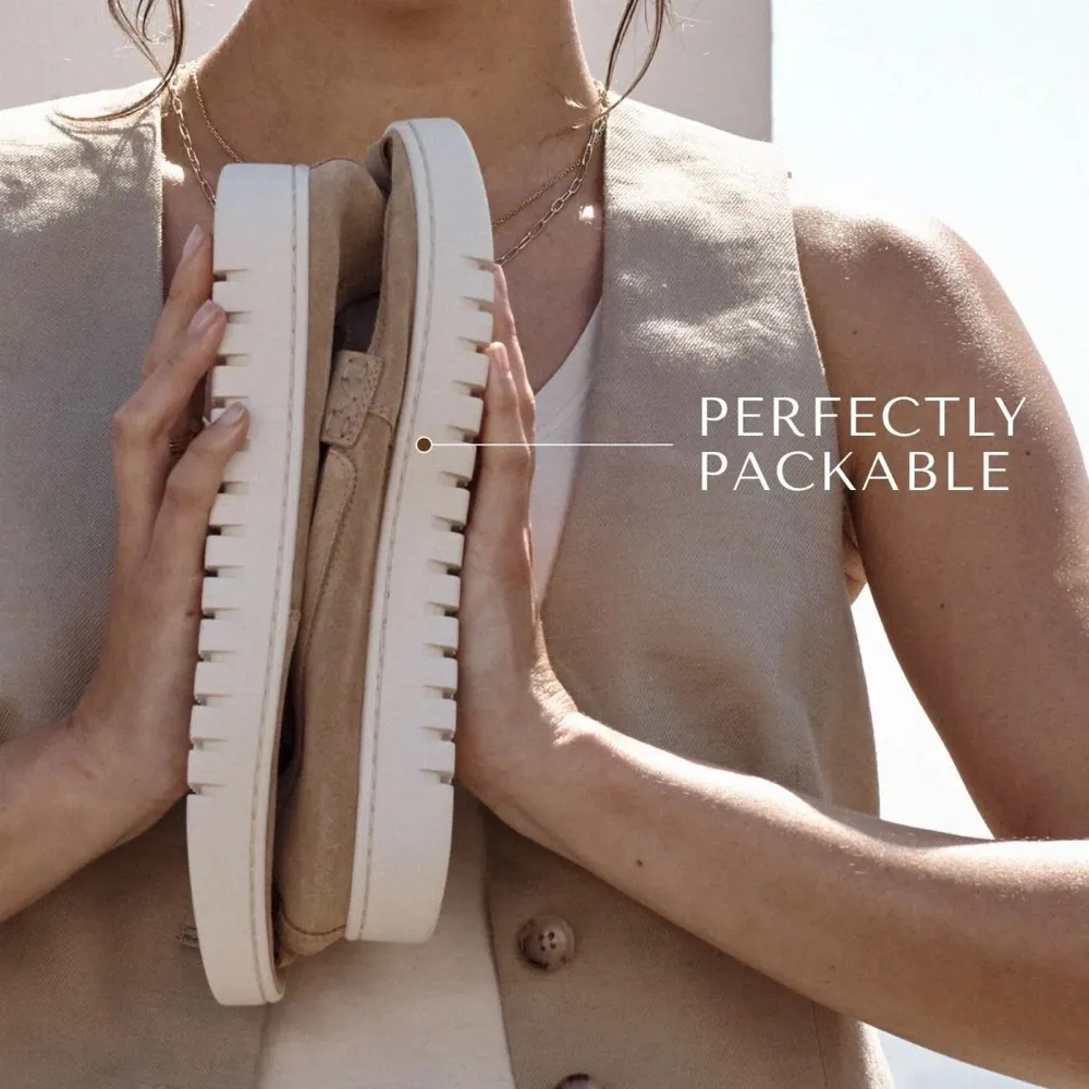Vionic Femmes Uptown Mocassin en Daim à Enfiler Sable