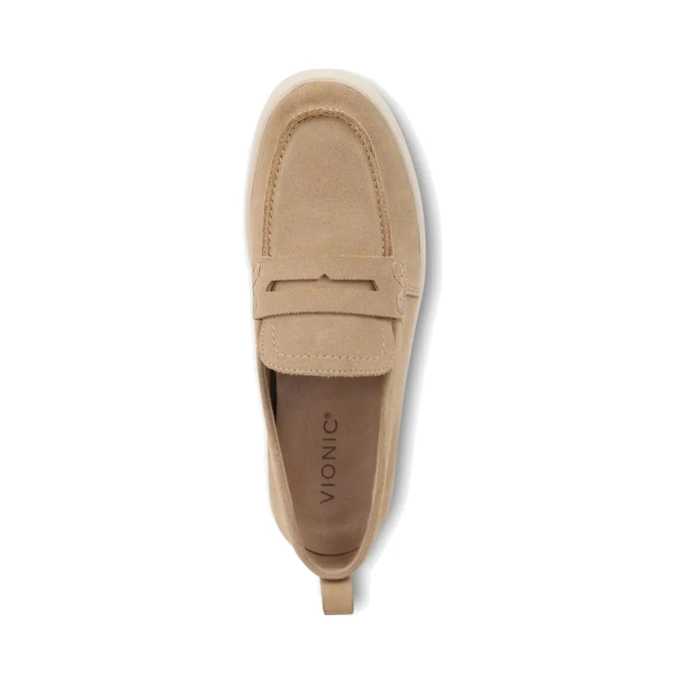 Vionic Femmes Uptown Mocassin en Daim à Enfiler Sable