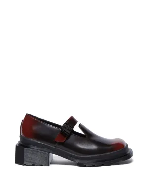 W Maybole Mj Cuir brossé noir/rouge cerise